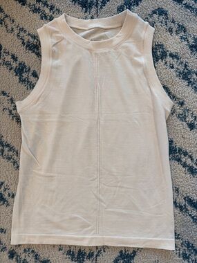 ATHLETA Sleeveless Ribbed Tank Top in Off-White